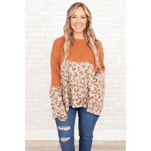 🌻Chic Soul🌻 I   What I Wouldn't Do Oversized Top, Rust